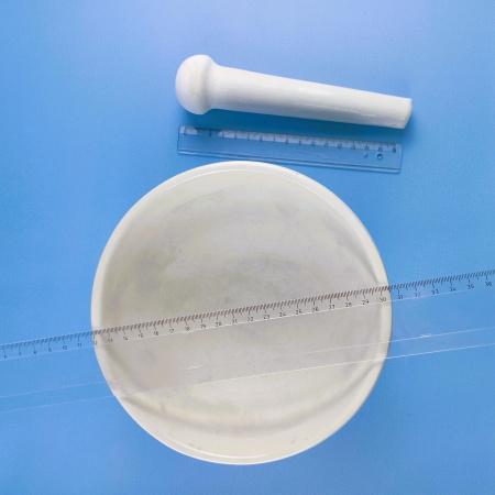 Ступка №6, диаметр 180 мм, высота 90 мм, фарфор, с пестиком, ГОСТ 9147-80