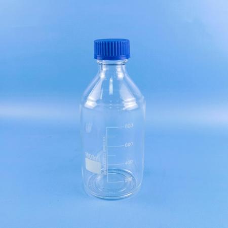 Банка для реактивов 5drops GL45, 1000 мл, стекло Boro 3.3, светлое стекло, с винтовой крышкой, градуированная