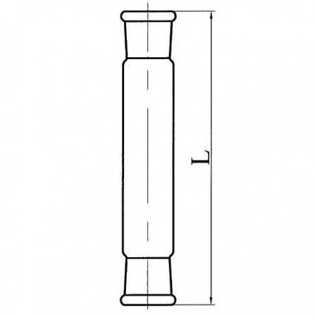 Элемент прямой ЭП1 с двумя муфтами 29/32-29/32