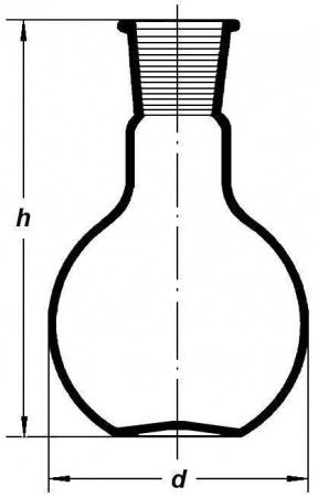 Колба плоскодонная П-1-100, 100 мл, шлиф 29/32 Колба плоскодонная П-1-100, 100 мл, шлиф 29/32