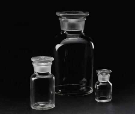 Склянка (штанглас), 250 мл, светлое стекло, с притёртой пробкой, широкое горло