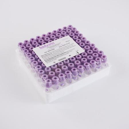 Микропробирки без капилляра с ЭДТА К2, 0,25-0,5 мл, 10х45 мм, пластик, для взятия капиллярной крови, Bodywin, 100 шт/упак