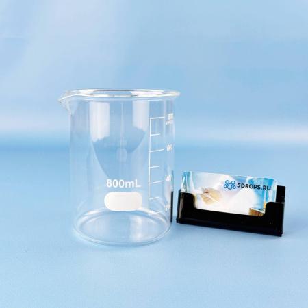 Стакан лабораторный низкий 5drops Н-1-800, 800 мл, стекло Boro 3.3, градуированный