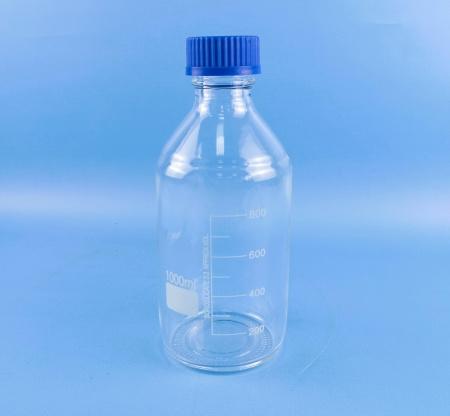 Банка для реактивов 5drops GL45, 1000 мл, стекло Boro 3.3, светлое стекло, с винтовой крышкой, градуированная