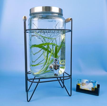 Комплект: Лимонадница с Подставкой 4,7 литра "Mr. Lemon" с градуировкой