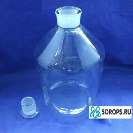 Склянка (штанглас), 20000 мл, светлое стекло, с притёртой пробкой, узкое горло