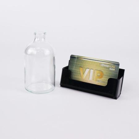 Флакон 100 мл инъекционный, светлое стекло 3-го класса, 5drops-ФЛС1-100, круглый скат, 63 шт, G20, гладкое горло, без пробки