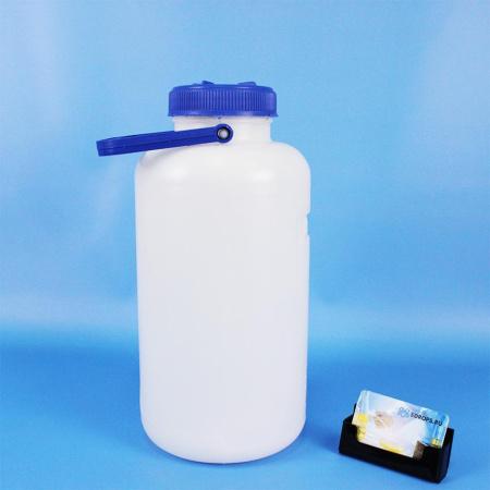 Бутыль с крышкой и ручкой, ПЭНД, 5000 мл, широкое горло, толстостенная, Kartell