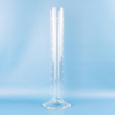Цилиндр мерный 5drops 1-1000-2, 1000 мл, с носиком, стекло, градуированный, со стеклянным шестиугольным основанием - В наличии
