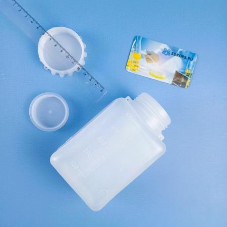 Бутыль квадратная, 500 мл, ПЭВП, 70х80х138 мм, градуированная, Aptaca