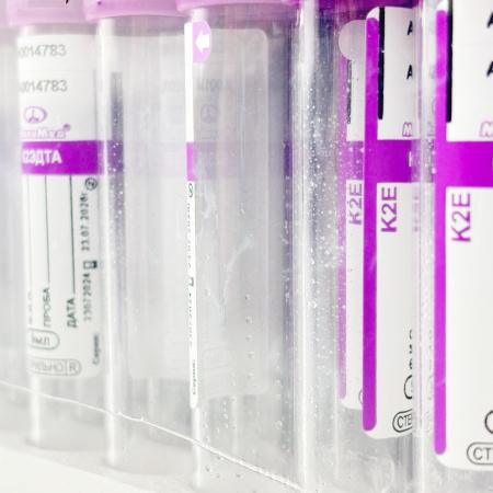 Пробирки с ЭДТА К2, 9 мл, 16х100, пластик, пластик, для гематологических исследований, 100 шт/упак, MMed